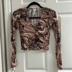 Marble - Bodycon Long Sleeve